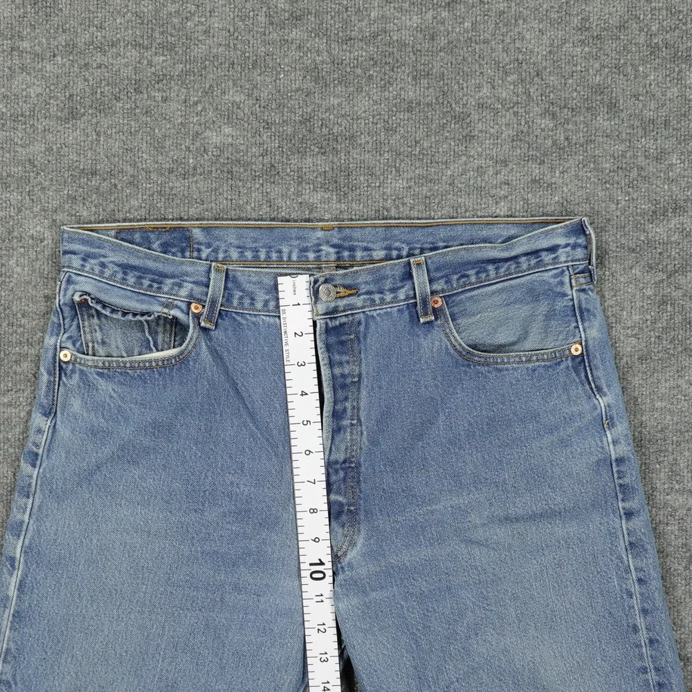 Vintage Levis 501XX Mens Jeans 36x32 Blue Original Fit Straight Leg Button Fly‎